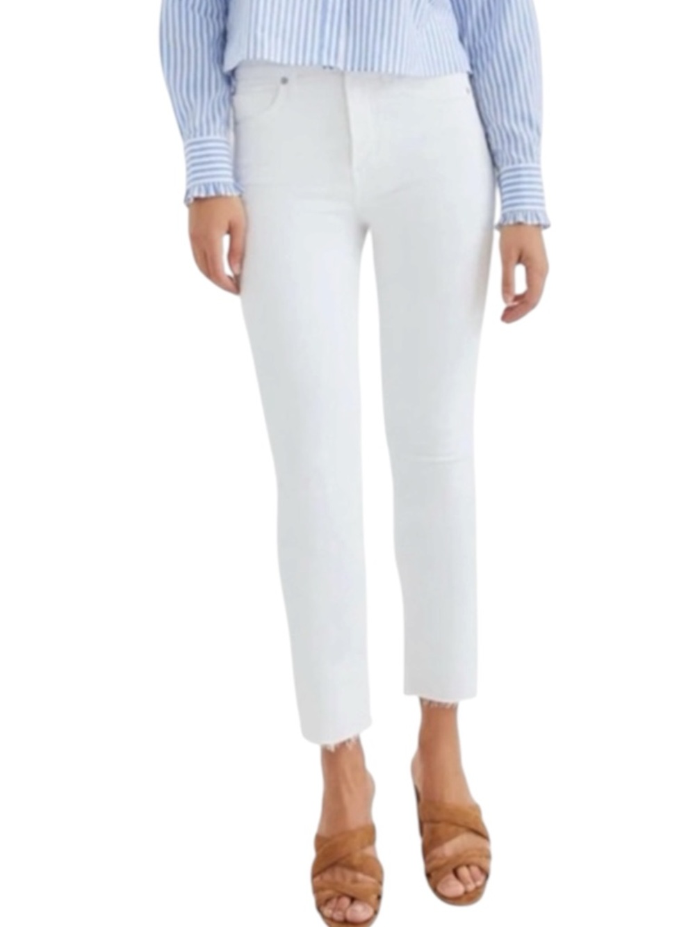 VERONICA BEARD Carly Kick Flare High Rise Jeans in White Size 26--YOU NEED THESE